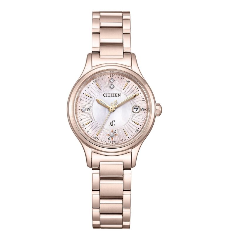 シチズンクロスシー　きれいなサクラピンクの腕時計