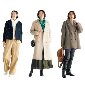 【3つの骨格タイプ別】40代がこの冬買うべき、旬のピーコートの選び方＆着こなしのコツ！
