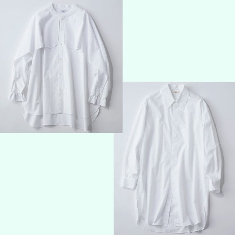 オーバーサイズの白シャツ　40代ファッション