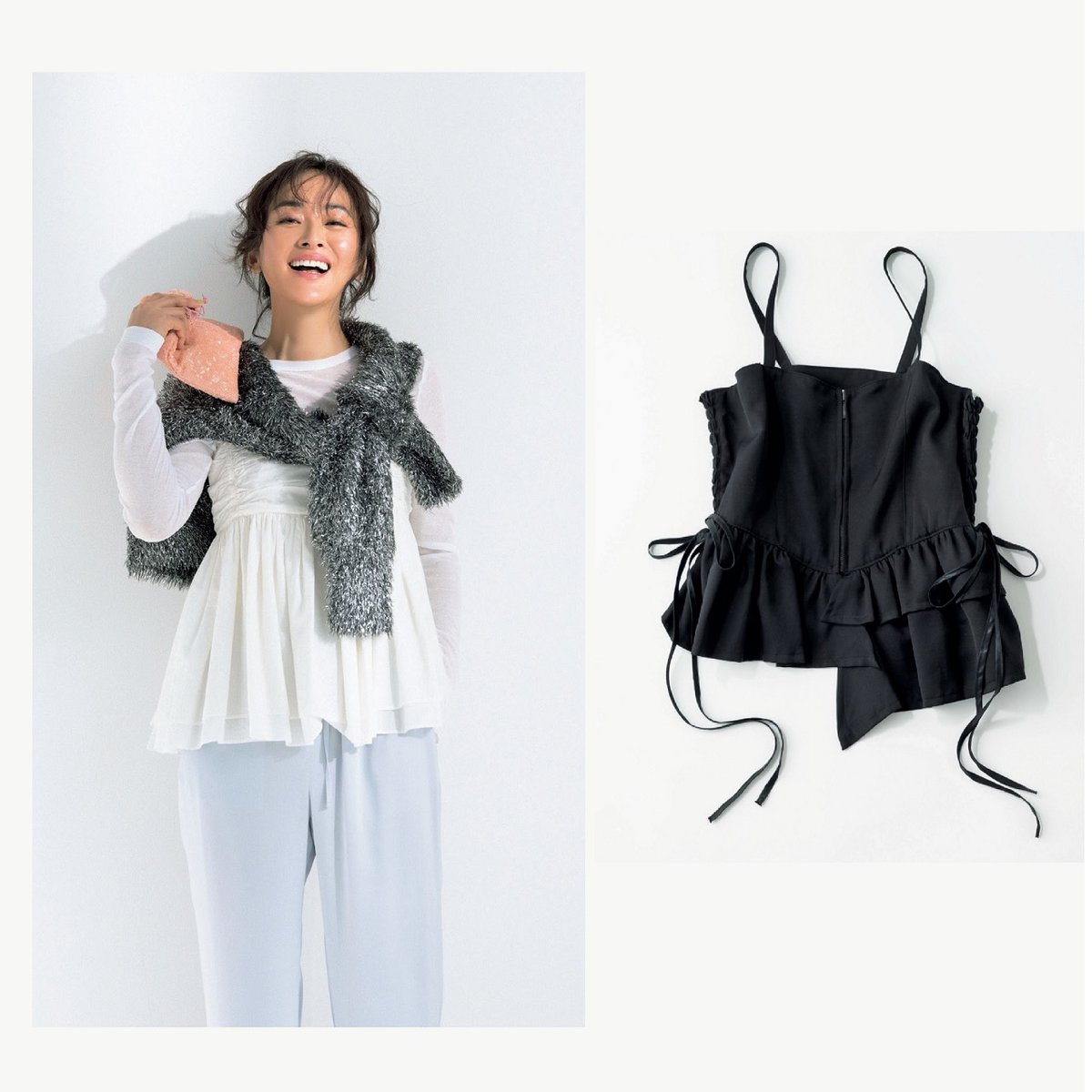 美品　DSQUARED2 フリルキャミソール 40 美品 DSQUARED2 フリルキャミソール 40