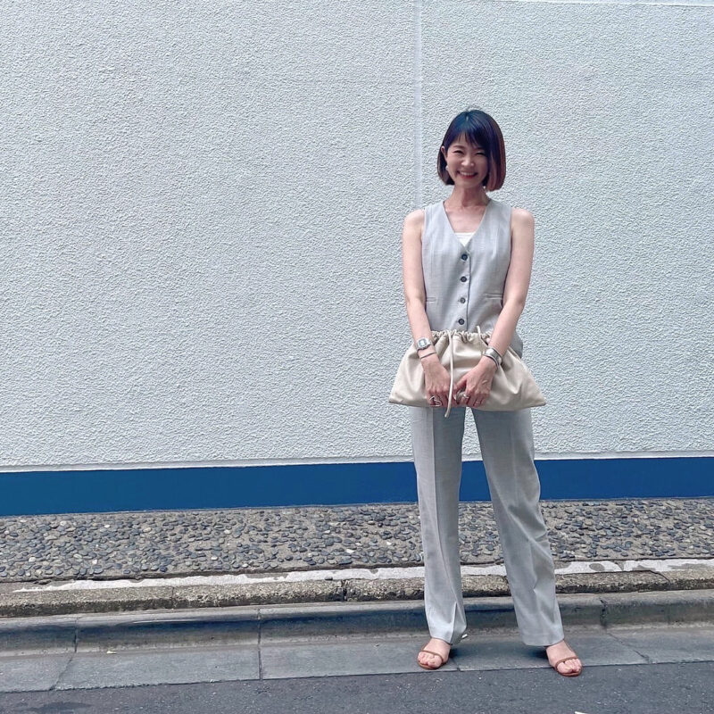 ZARAのセットアップで私服コーデ　かがやき隊・髙田栄美子さん