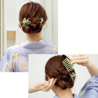 【夏のヘアアレンジ】クリップ2つでできる「浴衣」に似合うまとめ髪！