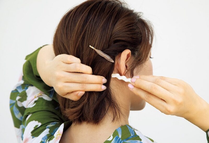 大人のまとめ髪　ボブの浴衣に似合うヘアアレンジ