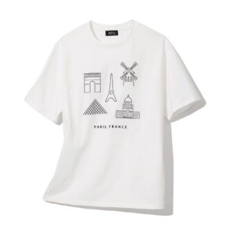 APCの復刻Tシャツ　パリ名所のグラフィック