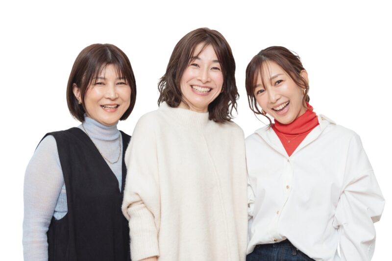 雑誌GLOWの読者チーム・かがやき隊　三遊亭あら馬さん、藤本真由子さん、上田純与さん