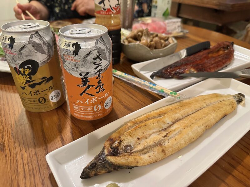 鹿児島焼酎とうなぎの姿焼き　鹿児島グルメ