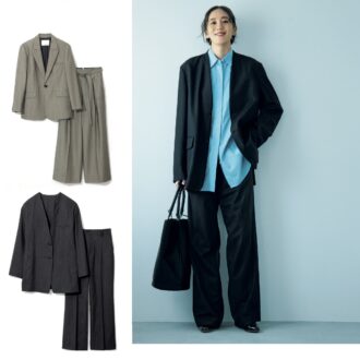 【40代のお仕事服】定番「セットアップ」はオーバーサイズがこなれ感のカギ！