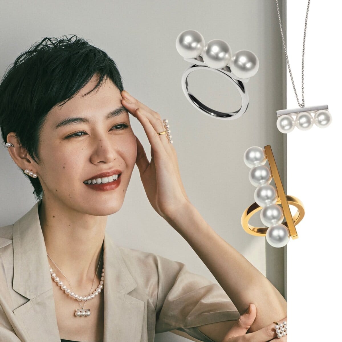 タサキ パールネックレス アコヤパール6.0mm～6.5mm 110cm シルバー