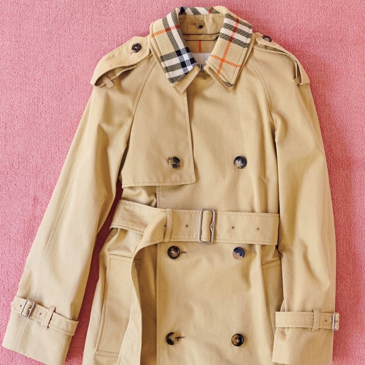 バーバリー BURBERRY コート トレンチコート 総レース エナメル 総柄 アウター レディース UK4 US2 IT36(S相当) ピンク