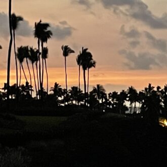 ハワイの夕景