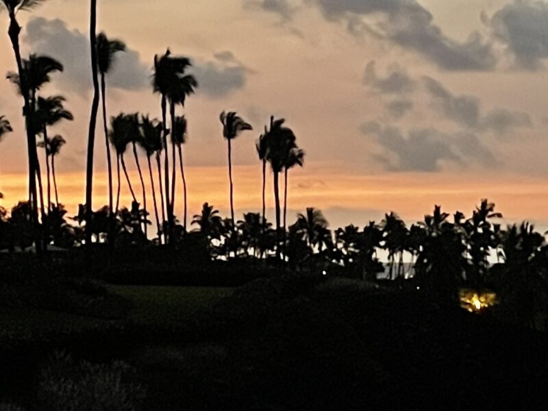 ハワイの夕景