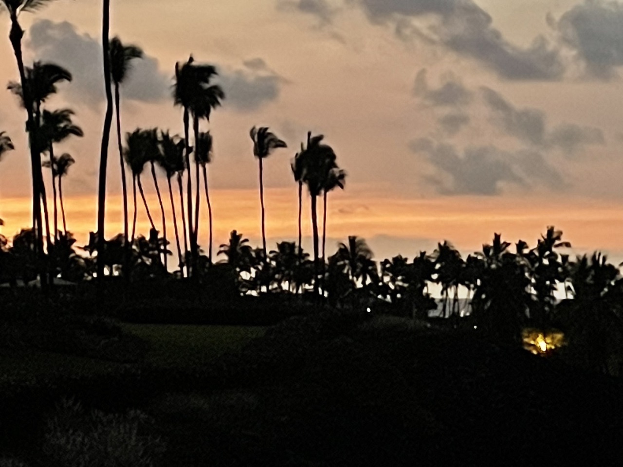 ハワイの夕景