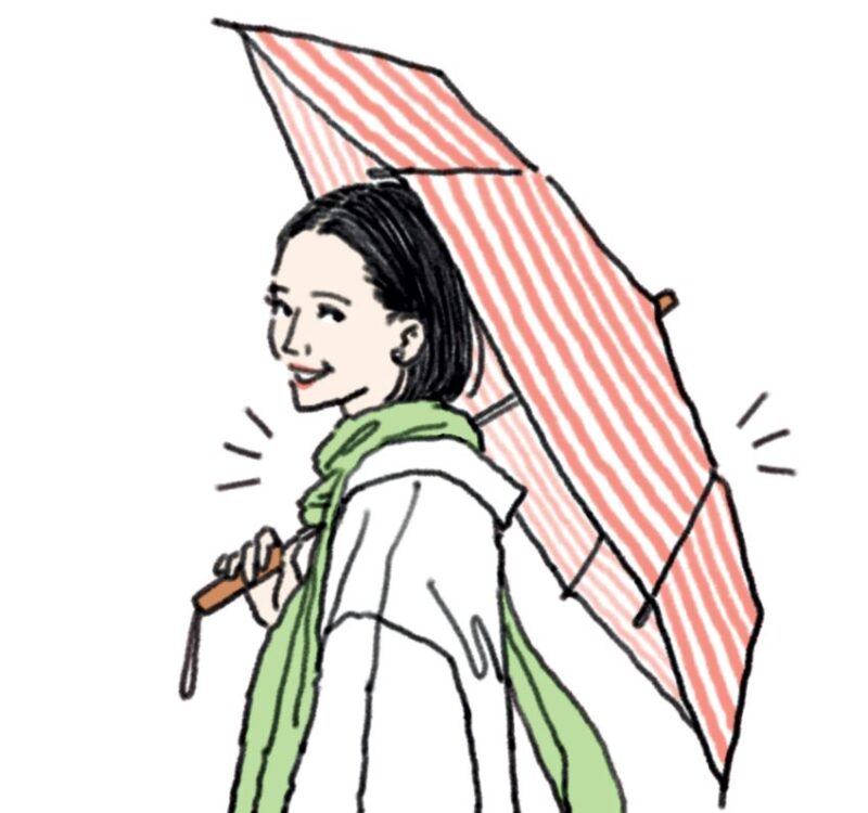 日傘をさす