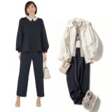 【40代のフォーマル服】学校行事の鉄板「ネイビー」はパンツのセットアップが着まわし力抜群!