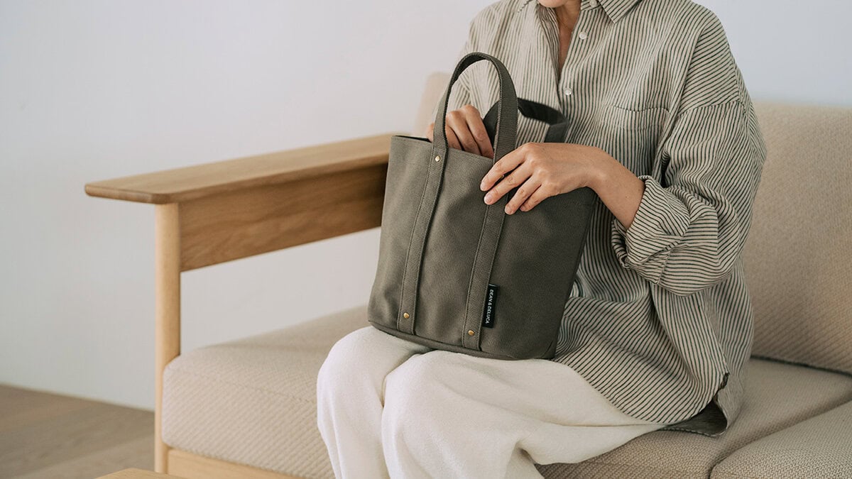 ペットボトルが入るSサイズのコットントート　DEAN & DELUCA
