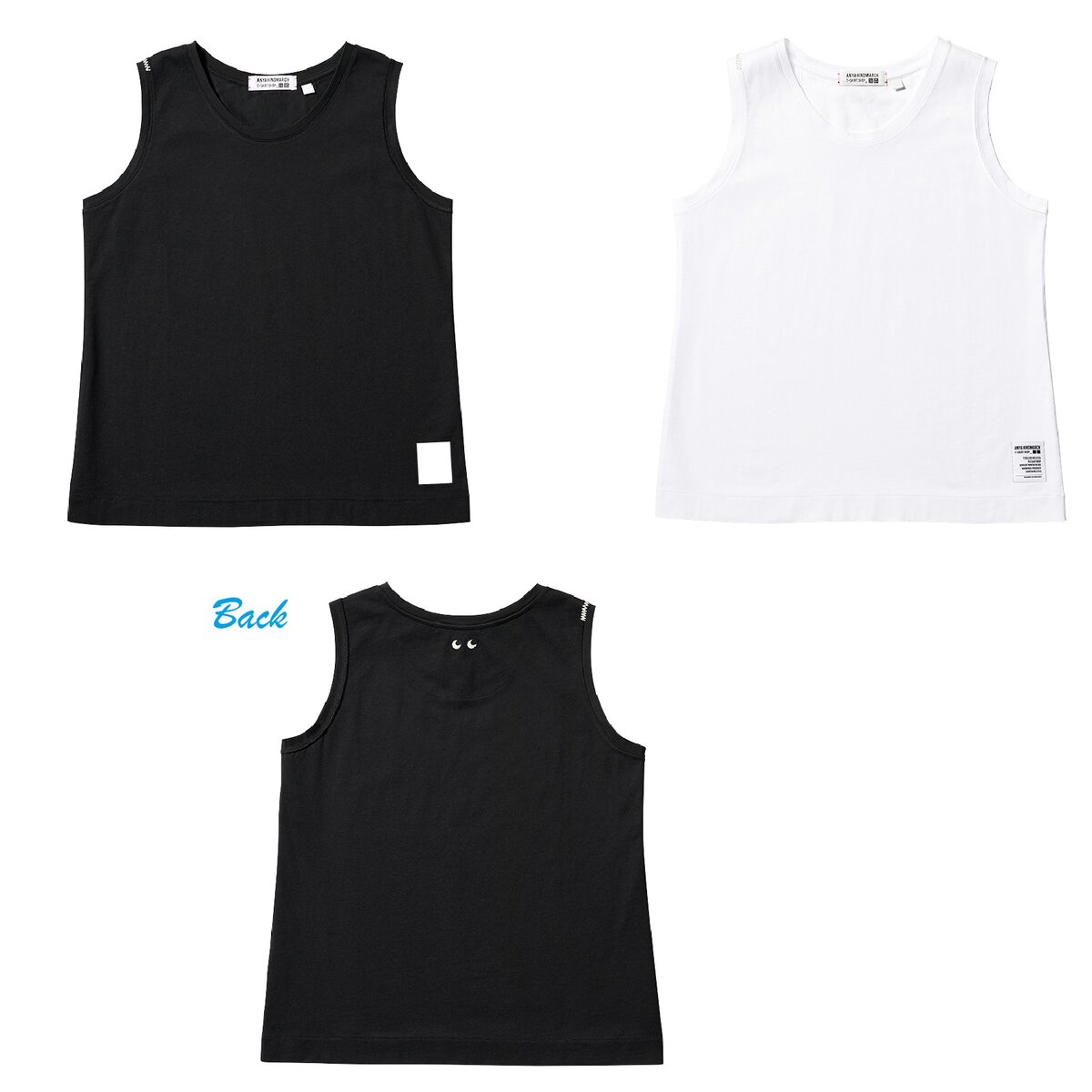 ノースリーブトップス「T3 SLEEVELESS」　黒、白