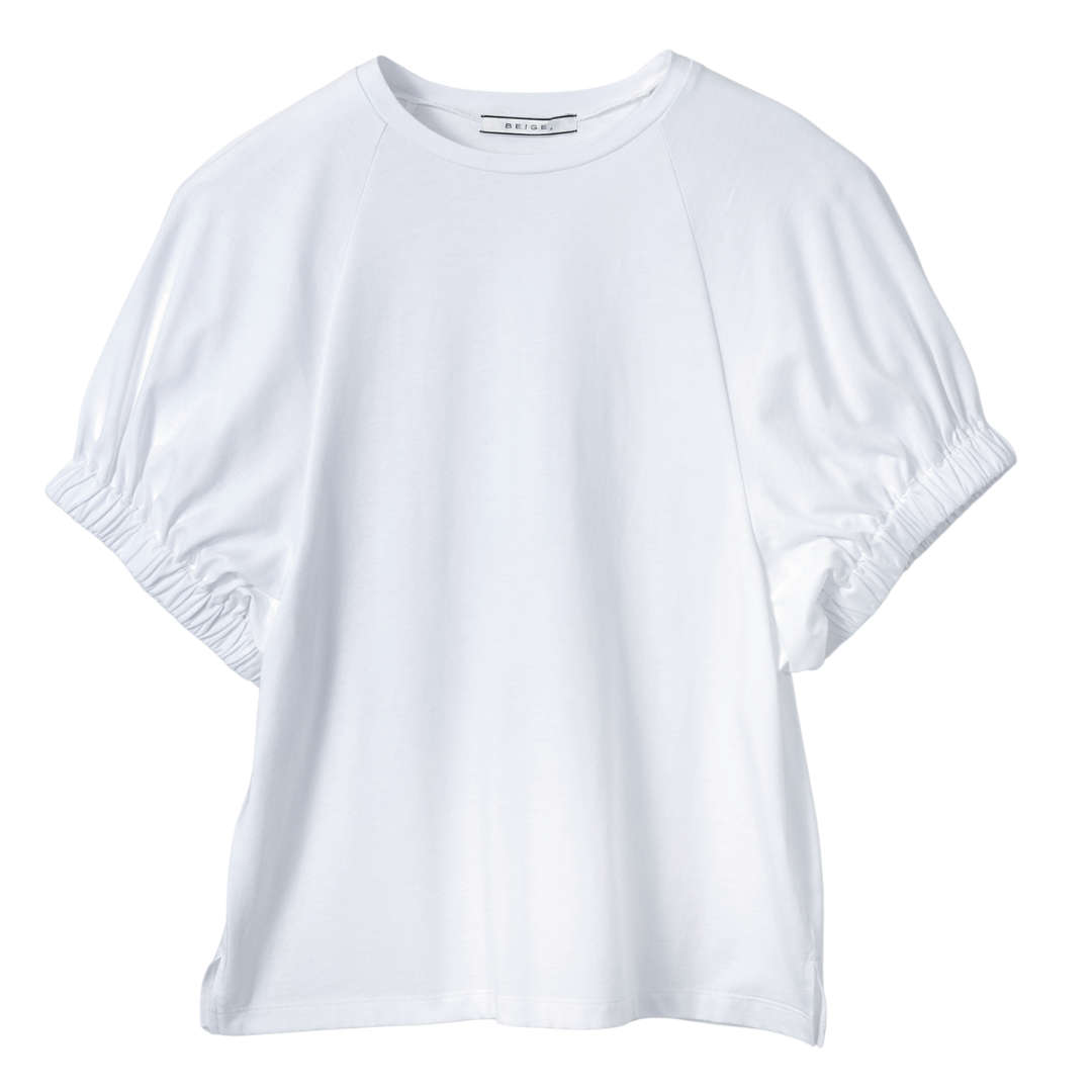 パフスリーブが可愛い白Tシャツ