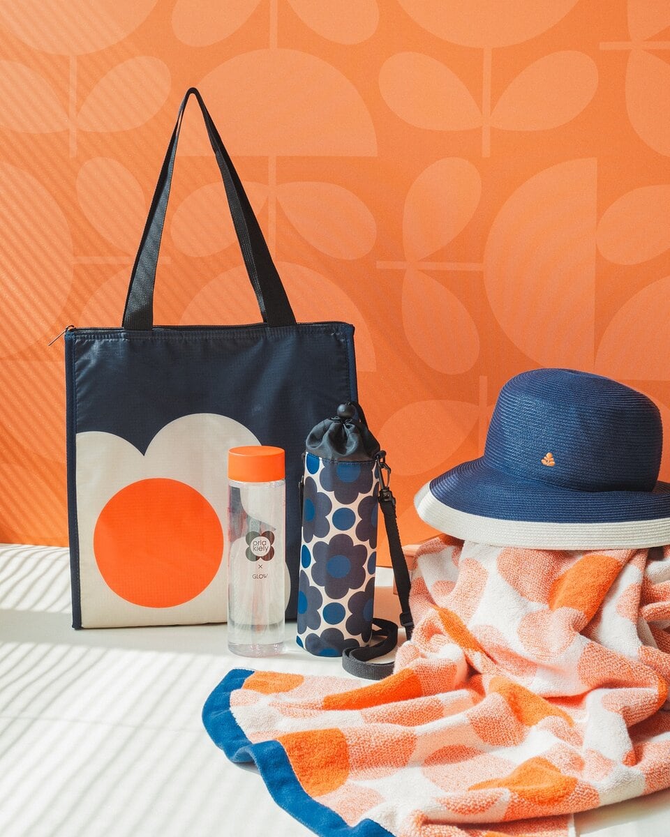 Orla Kiely オーラカイリー エナメル調バッグ クローバーモチーフ GLOW (グロー) 2025年 7月号 《付録》 オーラ・カイリー 保冷