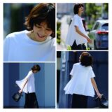 【40代ファッション】上質とろみな白Tシャツなら、きちんと見え＆体型カバーがかなう！