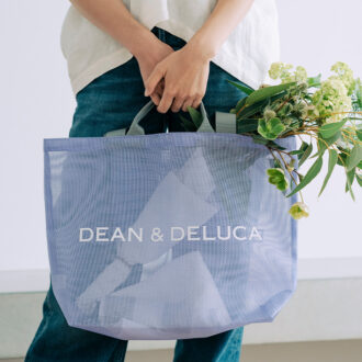 DEAN & DELUCA2025年夏の限定メッシュトート。ライラックカラー、 Lサイズ ￥4,400（税込）