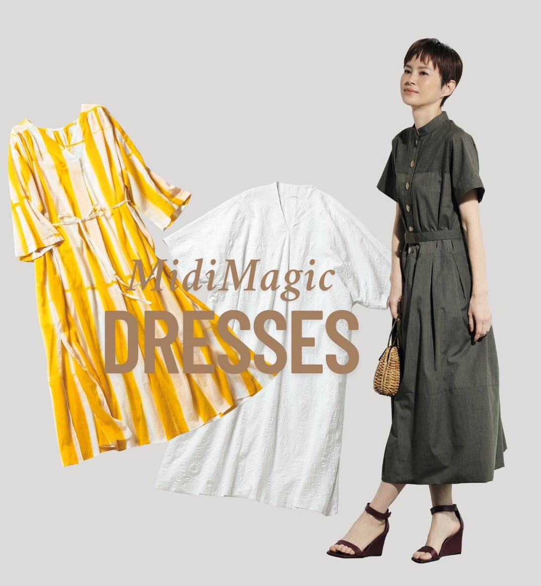 40代におすすめのミモレ丈ワンピース
