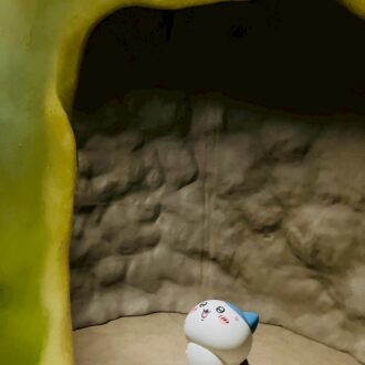 穴に落ちたハチワレ