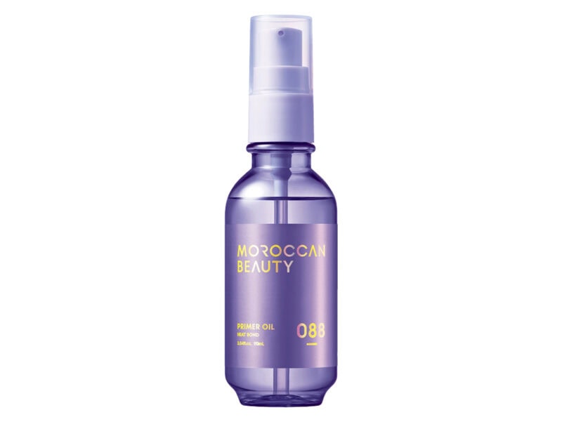 「朝のヘアアイロン前のスタイリングにも」。モロッカンビューティ ヒートボンド プライマー ヘアオイル 90mL 1650円（ボトルワークス）