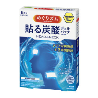 顔まわりの暑さをとりたい時に。爽快な使用感が3時間続く。めぐりズム 貼る炭酸 ジェルパック HEAD＆NECK 6枚入り（2枚×3袋）693円〈編集部調べ〉