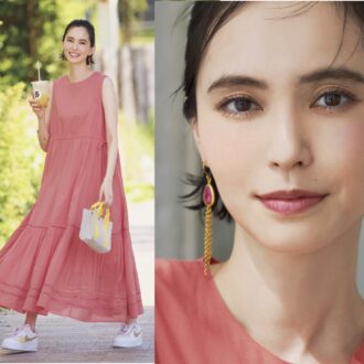 【40代メイク】2000円以下コスメで透明感アップ！”きれい色ワンピ”を引き立てる大人の夏メイク
