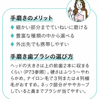 手磨きのメリット、歯ブラシの選び方