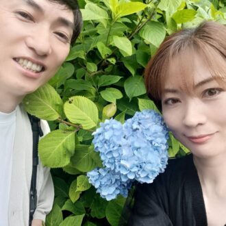 夫婦で記念撮影