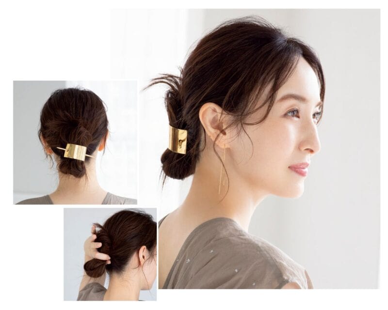 ロングヘアのまとめ髪キープ術