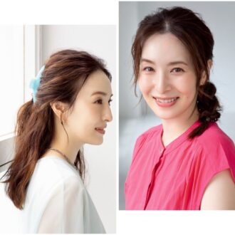 【夏の髪悩み対策】40代のうねり髪を生かす！フェミニンなロングヘアのまとめ髪テク