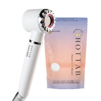 HOT TAB ナチュラル ゼン［45錠］4510円、プレミアム シャワー1万4080円（ともにホットタブお客様窓口）
