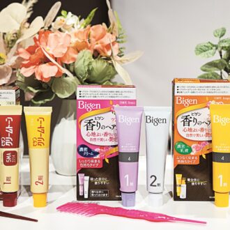 ビゲン 香りのヘアカラー展示の様子