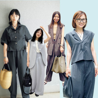 【40代スナップ】ウォッシャブルで楽ちん！ 大人をきれいに見せる〈セットアップ〉４選
