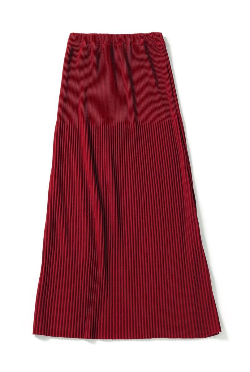 細いリブのIライン。スカート1690円