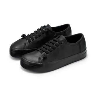 MUJILabo カンペール レザーローカットスニーカー_黒