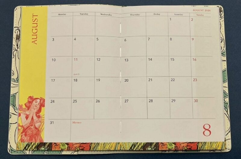 GLOW 12月号 付録 マンスリー8月