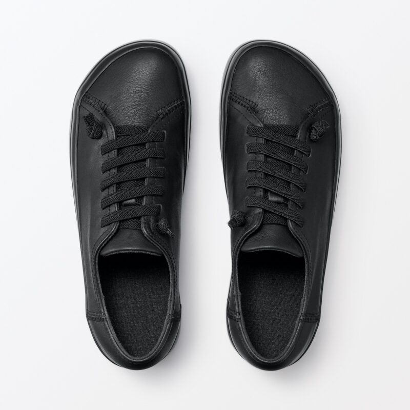 MUJILabo カンペール コラボ 婦人 レザーローカットスニーカー_黒