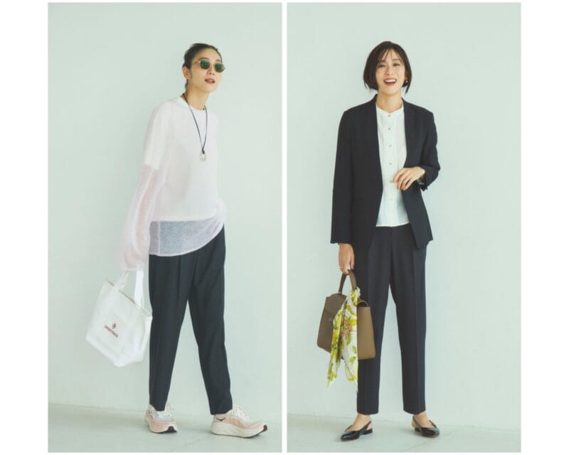 黒のカセット服 着回し5コーデ