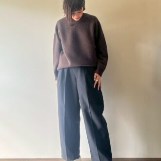 MUJILabo　ヤク混タートルネックセーター　ダークブラウン