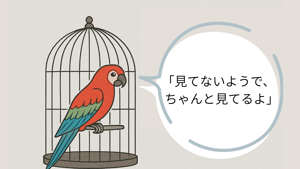 見てないようで、ちゃんと見てるよ