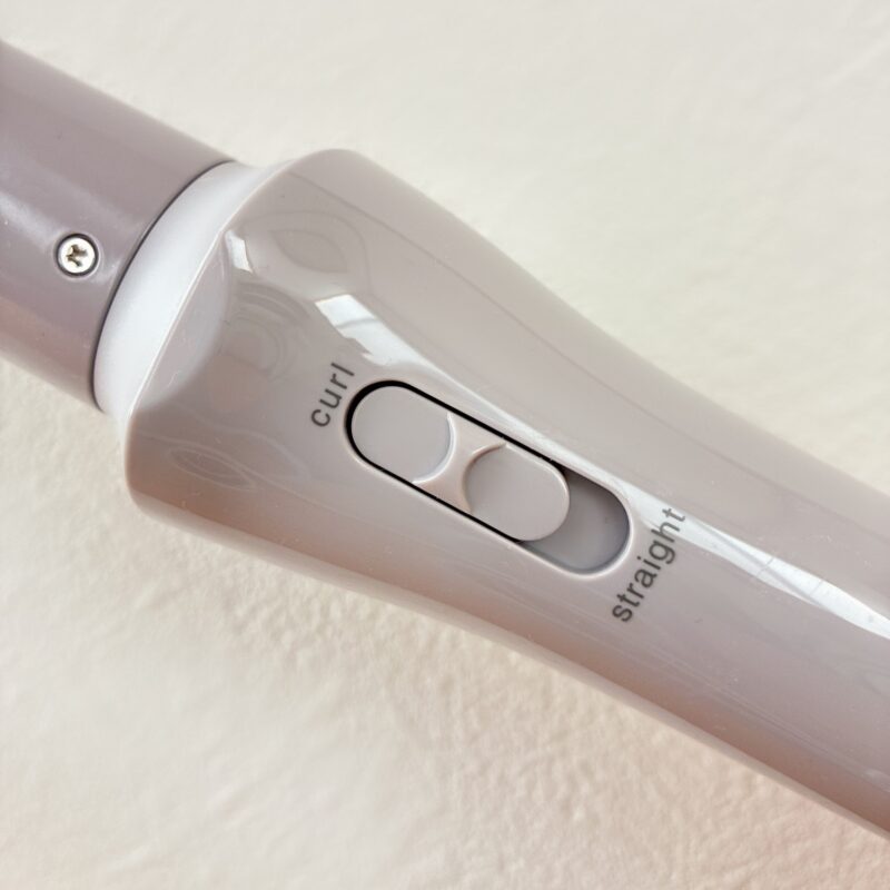「マイナスイオン2WAYヘアアイロン」2WAY切替スイッチを「curl」に
