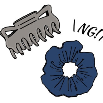 学校行事にNGな普段使いのヘアアクセサリーのイラスト