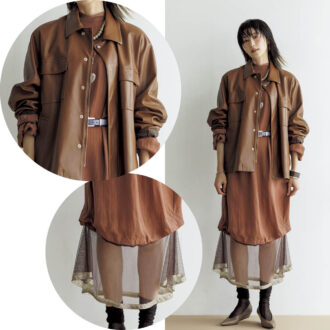 【40代おしゃれ】今年の正解カラーはブラウン！ 大人が輝く“ワントーンコーデ”のレイヤード術