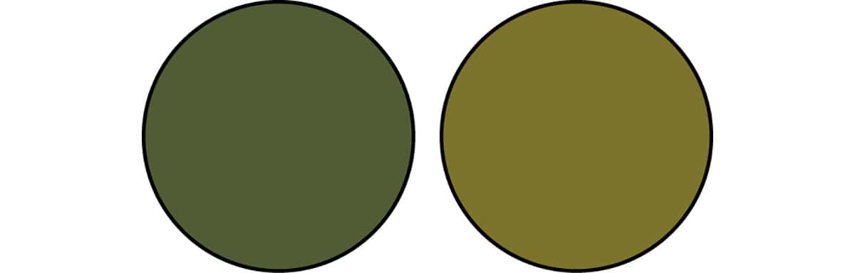 イエベさんに似合う“黄緑が深まった色”のカーキ２色