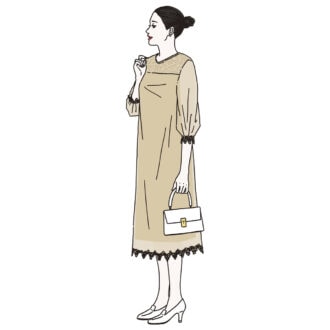 謝恩会におすすめのコーデのイラスト