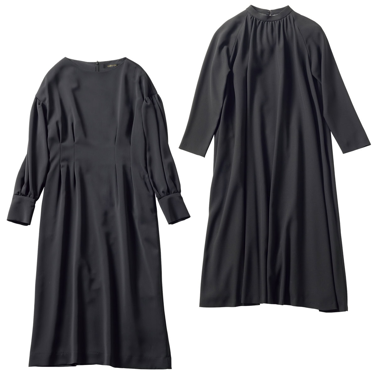 平服で使えるブラックワンピース２種