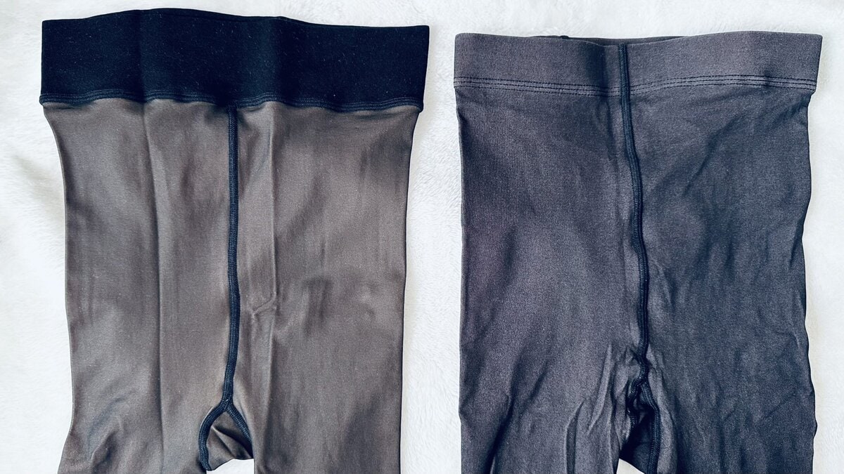 しまむら（福助）のフェイクタイツ2025冬最新モデルの改良点：ウエストゴム部分のフィット感が向上